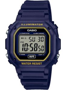 Blå klocka med boett och armband av harts - Casio Classic F-108WH-2A2EF