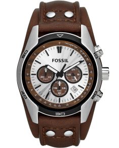 Herrklocka med brunt läderarmband - Fossil Grant CH2565