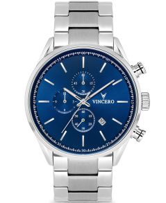 Stålarmband - Vincero Chrono S Blue Steel Blu-SilM-S12