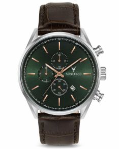 Vincero Chrono S Dark Olive/Silver Color Sil-For-S37