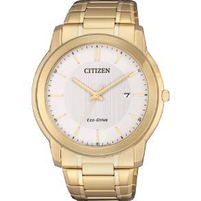 Solcellsklocka med guldfärgat stål - Citizen Platform AW1212-87A