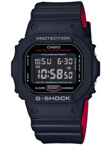 Svart digitalklocka med röda detaljer - Casio G-Shock DW-5600HR-1ER