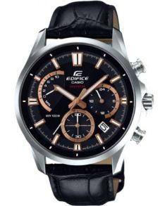 Safirglas och svart läderarmband - Casio Edifice EFB-550L-1AVUER