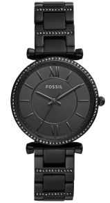 I skuggorna så döljer sig mörker, för klockan är så svart - Fossil Carlie ES4488