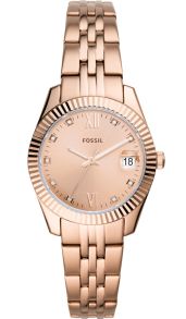 Rödguldsfärgat stålur för damer - Fossil Scarlette ES4898