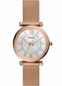 Rödguldsfärgat stål och pärlemor - Fossil Carlie Mini ES4918