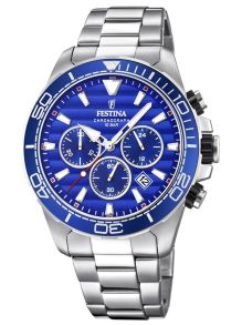 Herrur i rostfritt stål, med kronograf - Festina Chronograph F20361/2