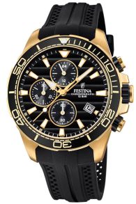 Svart silikonarmband - Festina Chronograph F20368/1