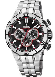 Elegant herrur i silverfärgat rostfritt stål - Festina Chrono Bike 2019 F20448/4