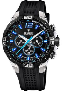 Datumvisning, 24-timmarsformat, kronograf, takymeter m.m. - Festina Chrono Bike 2020 F20523/4