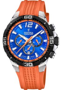 Blått, orange, stål, silikon - Festina Chrono Bike 2020 F20523/6