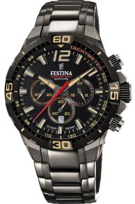 Svart stålklocka med safirglas och kvartsur - Festina Chrono Bike 2020 Limited Edition Box Set (5000 pieces world wide) F20527/1