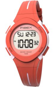 Sportigt digitalur för de mindre handlederna - Fibex Dual Time 100M Water Resist FIBEX19EN003