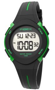 Digital armbandsklocka med sportigt utseende och sportfunktion - Fibex Dual Time 100M Water Resist FIBEX19EN007