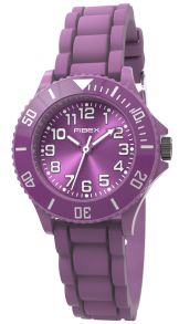 Kvartsur, lila silikon/plast och roterande bezel - Fibex Fun Diver Purple FIBEXFD01