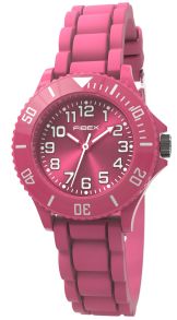 Tydlig analogklocka för barn - Fibex Fun Diver Pink FIBEXFD10