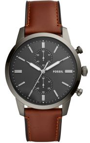 Stilrent herrur med läderarmband - Fossil Townsman FS5522