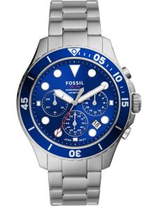24.timmarsformatet har en mini-urtavla på den stålklocka - Fossil FB-03 Chronograph FS5724