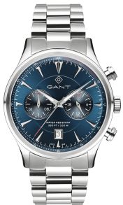 Kvartsur med sammanlagt 3 urtavlor... en för 12-timmars, de andra för 24-timmarsformat - Gant Spencer G135003
