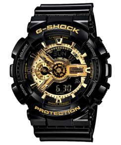 HArtsklocka med komplicerat och avancerat utseende - Casio G-Shock Gold - GA-110GB-1AER