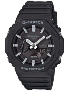 Superfunktionell och jättetålig CasiOak... svart hartsklocka från Casio - Casio G-Shock GA-2100-1AER