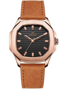Svart urtavla, proppade med rödguld - Aimant MI - Rose Gold Camel GMI-270L5-1RG