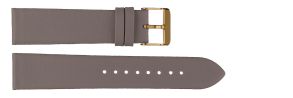 Grått läderarmband - Carrie Taylor Grey Leather Strap (20mm) Gold