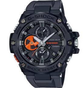 Detaljer i orange lyser upp stentuff armbandsklocka - Casio G-Shock GST-B100B-1A4ER