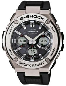 Helautomatisk illuminator: lyser upp vid vridning av handled - Casio G-Shock Wave Ceptor Solar GST-W110-1AER