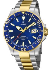 Glaset är 7 gånger starkare än resten av stålklockan - Jaguar Professional Diver J863/C