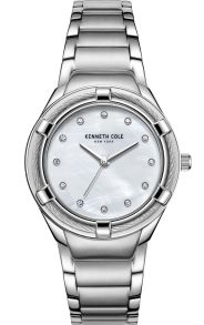 Allt i stål förutom pärlemor-urtavla, med mycket mjuk övergång mellan boett och armband - Kenneth Cole New York Ladies KC50981002