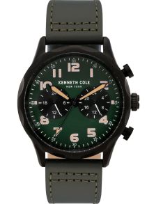 Grön klocka med två 24-timmarsformat - Kenneth Cole New York Mens KC51026001