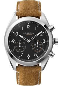 Smartwatch med kvartsurverk och läderarmband - Kronaby Apex 43mm A1000-3112