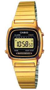 Casio retro-klocka i guld - Casio Classic Retro Gold/Black LA670WEGA-1EF