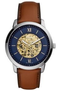 Självlysande beläggning och automatiskt urverk (som du ser genom urtavlan) Fossil Neutra Auto ME3160