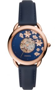 Högersidan är omgjord till blommande skönhet, och i mitten är urverket synligt - Michael Kors Tailor Me Automatic ME3186