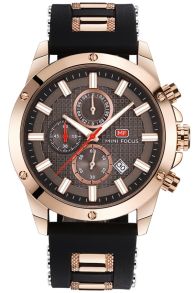 Silikonarmband och datumvisning- Mini Focus Chronograph MF0089G-01
