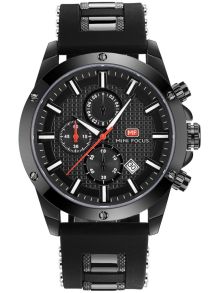 Silikonarmband, datumvinsing och ett avancerat utseende - Mini Focus Chronograph MF0089G-02
