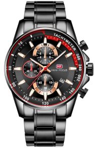 Spendera en liten dagslön för en snygg klocka med både kronograf och tachymeter - Mini Focus Chronograph Black