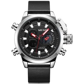 Snygg och tuff urtavla - Megir Digital Chrono ML2090GBK-1