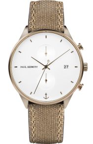 Armbandet är gjort av brun kanvas - Paul Hewitt Chrono Line PH-C-BR-W-47M