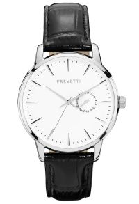 Herrur med klassisk formgivning - Prevetti Hamptons Silver/Black PR12001