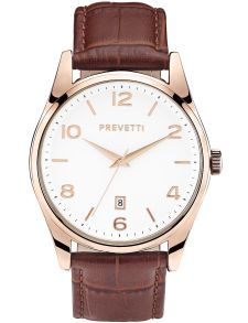 Armband i brunt läder - Prevetti Liguria PR14003-RGWHBR