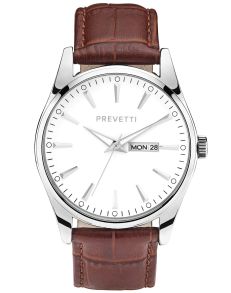 Armband i läder, brun färg - Prevetti Calabria PR15004-SIWHBR