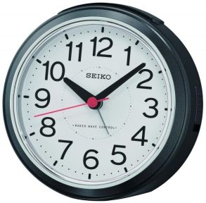 Rund väckarklocka - Seiko Alarm Clock Radio Wave Controlled QHR026K