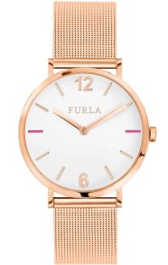 Klassisk elegans med rödguldfärgat mesharmband - Furla Giada R4253108514