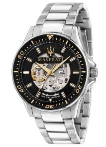 Automatiskt urverk som syns mycket, genom urtavlan - Maserati Sfida R8823140002