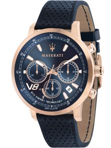 Blått läderarmband - Maserati Granturismo Chronograph R8871134003
