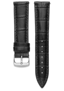 Ett armband i svart läder är snyggt - IHS 20mm Leather 379.01.20 SS Buckle