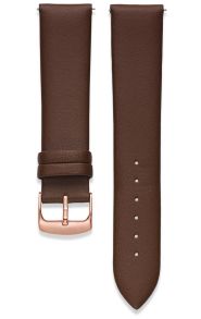 Brunt läderarmband, som reserv eller ersättning - IHS 20mm Leather 301.02.20 IPR Buckle